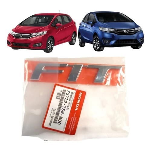 Emblema Mala Letreiro Fit Honda Fit 2015 A 2021 Prateado