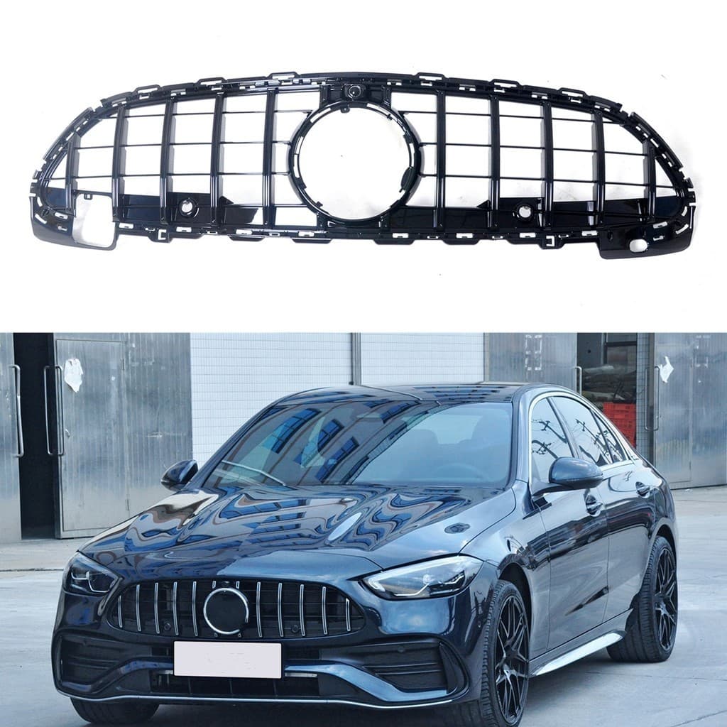 Grade Dianteira Para Mercedes Benz Classe C W206 2021-2023 C180 C200 C300 C43 AMG GT Estilo Superior Pára-Choques Capa M