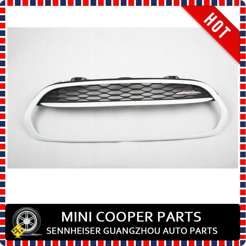 Novo Plástico ABS Protegido UV mini Ray Estilo Cor Branca Grade Dianteira Surround Para cooper F56 F55 F57 (1 Pçs/set)