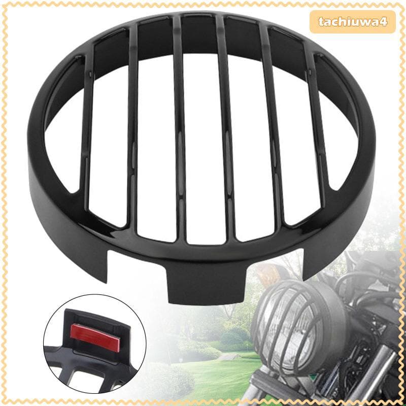 [Tachiuwa3] ABS Tampa Da Grade Do Farol Protetor De Luz Motocicleta Redondo Universal Para Acessórios Rebel CMX300 CMX50