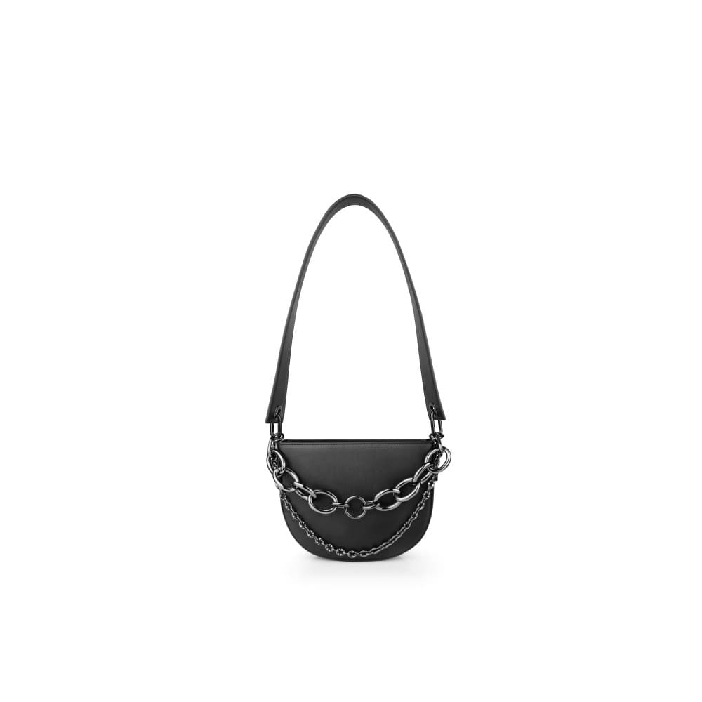 INJOYLIFE Bolsa de sela feminina retrô semicírculo bolsa mensageiro de ombro alça de ombro larga Design de nicho bolsa C