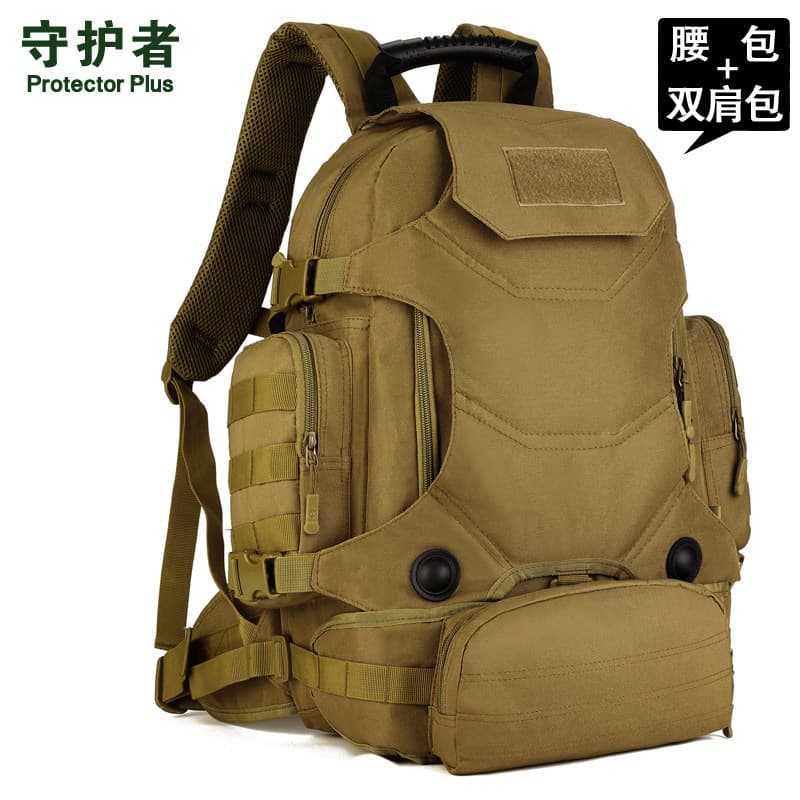 Guardian tático montanha escalada mochila camuflagem masculina 40L mochila ao ar livre montanhismo saco ventilador milit