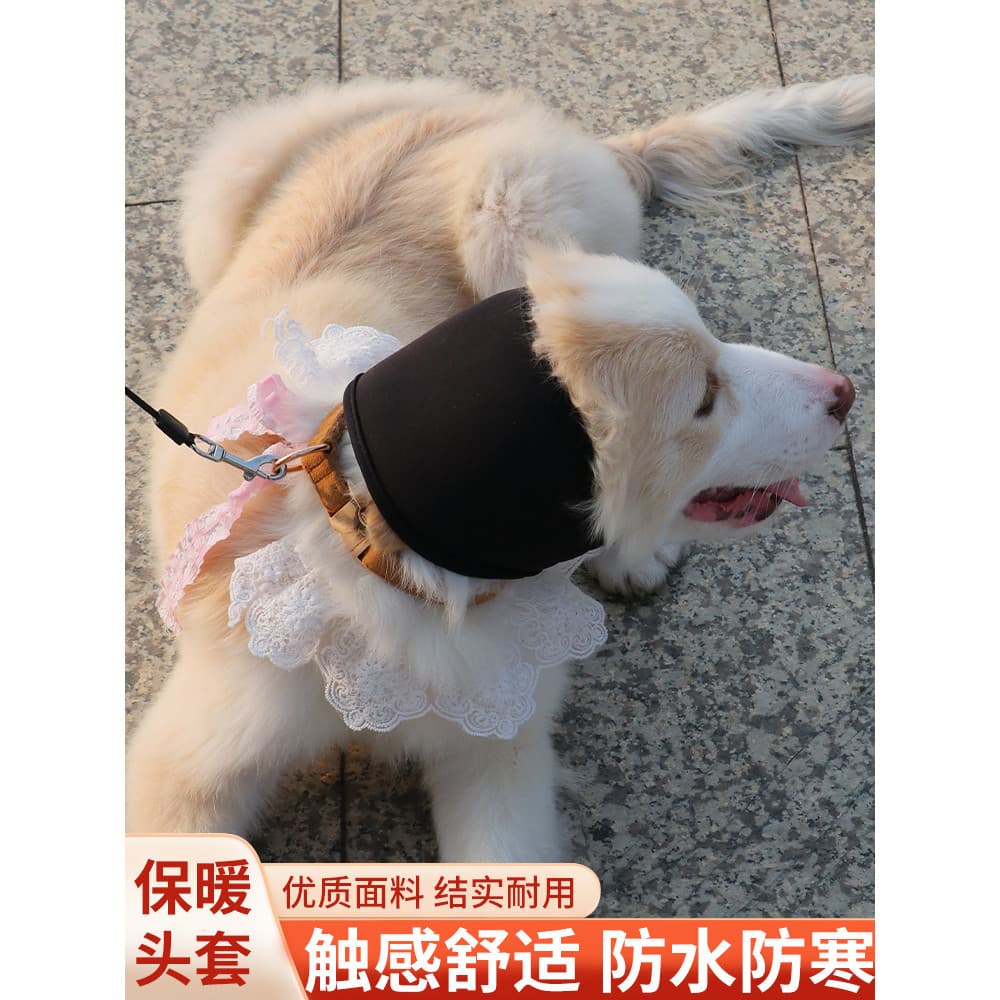 Novo estilo de Velcro ajustável cão Earmuffs prevenção relâmpago assustar ver doença Pet calmante chapelaria à prova dwa