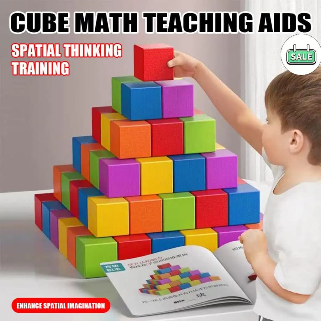 30 peças de cubos de madeira de 3cm - Manipulativos matemáticos Montessori e blocos de construção STEM, brinquedos educa