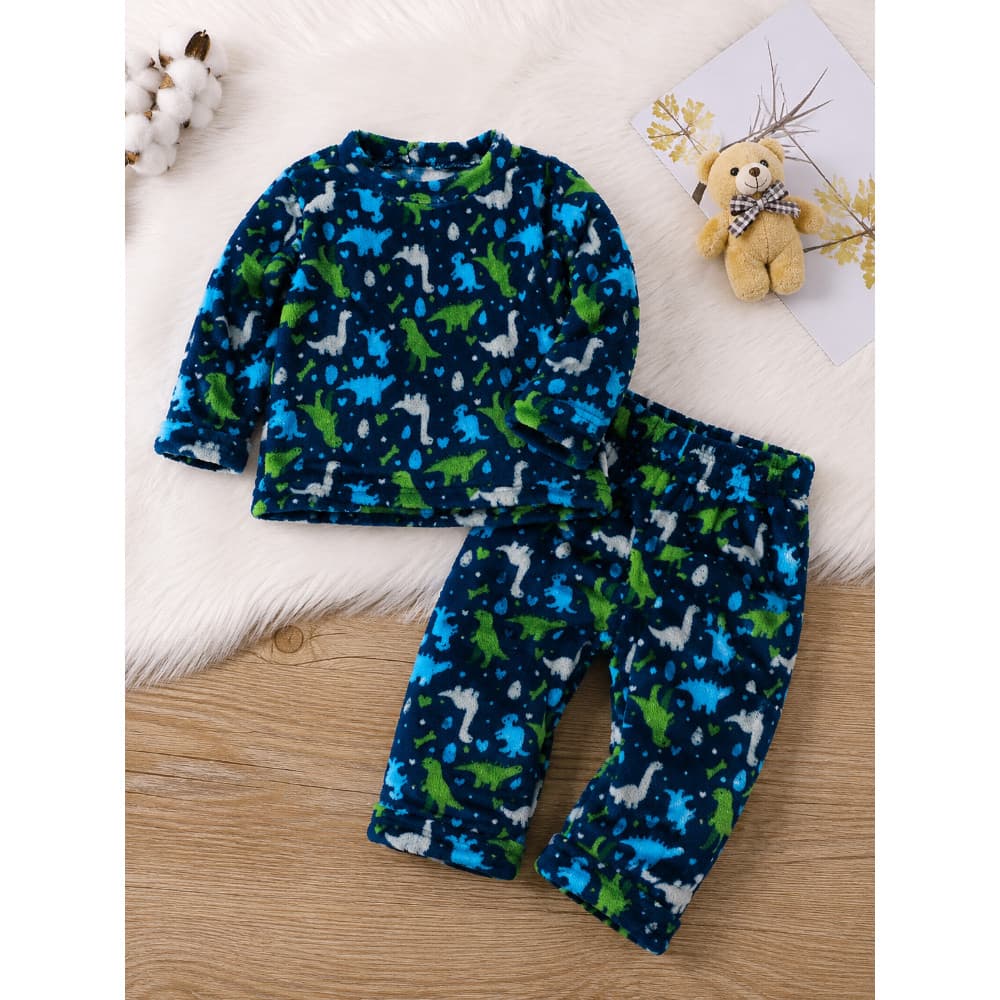 Conjunto Inverno Pijama Infantil Bebê Frio Quentinho Flanelado