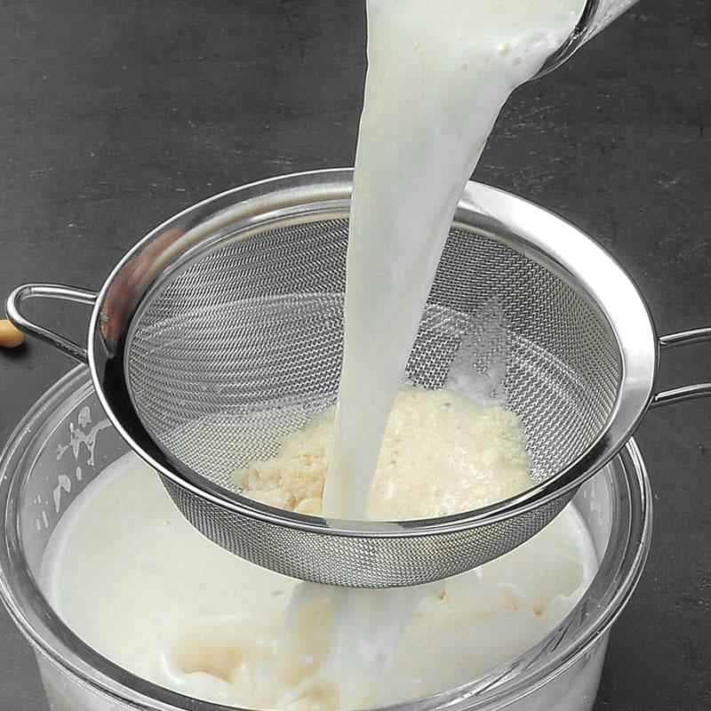 Filtro de suco de leite de soja de aço inoxidável de alta qualidade peneira de malha filtro de cozinha doméstica peneira