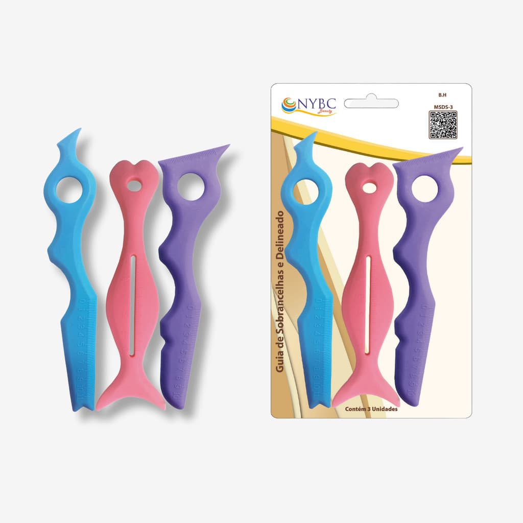Kit 3 Auxiliares Para Design De Modelagem Sobrancelha Nybc