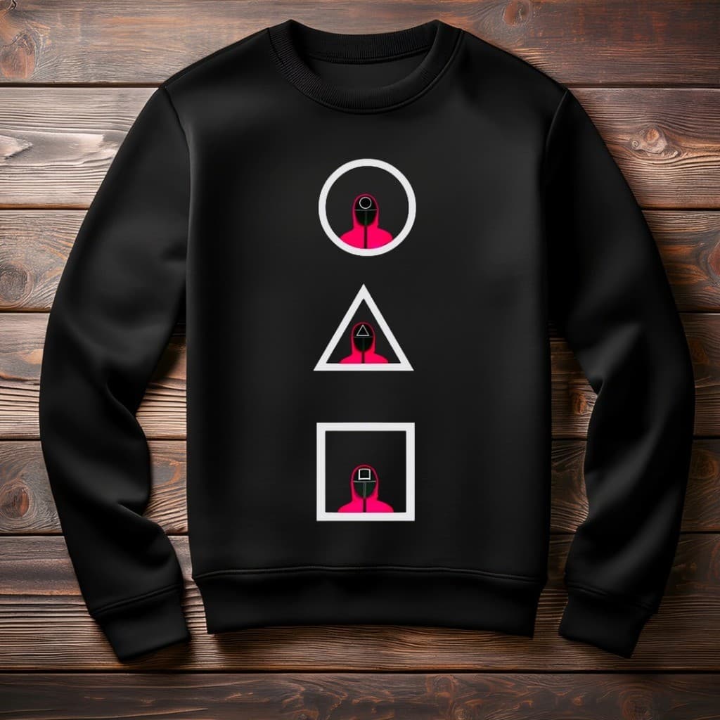 Moletom Gola Careca  Redonda Blusa de Frio estampado Round 6 Round six Serie Seriado