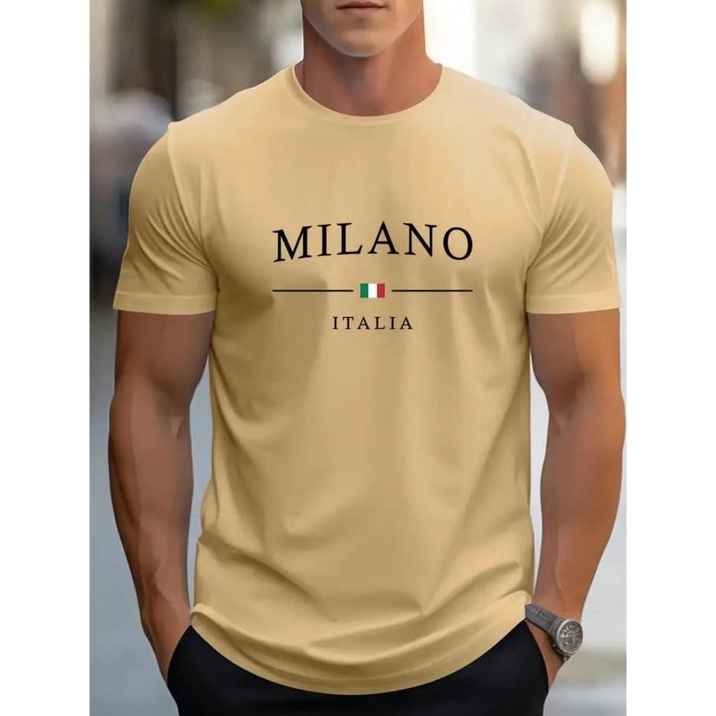 Camiseta Masculina Milano Blusa 100% Algodao Camiseta Malha Premium