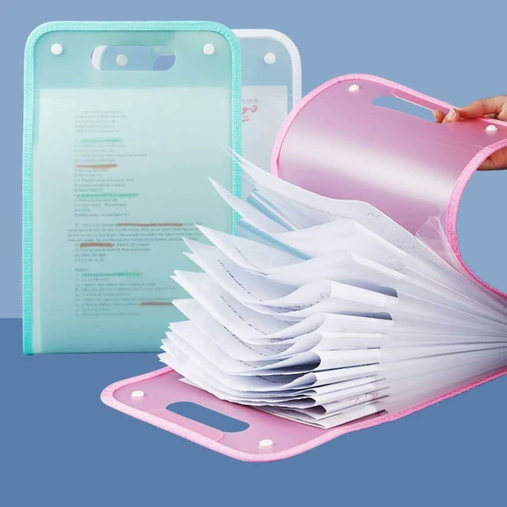 Pasta Sanfonada Pasta Prancheta Para Documento Com 13 Divisórias Tamanho A4 Escritório Escolar