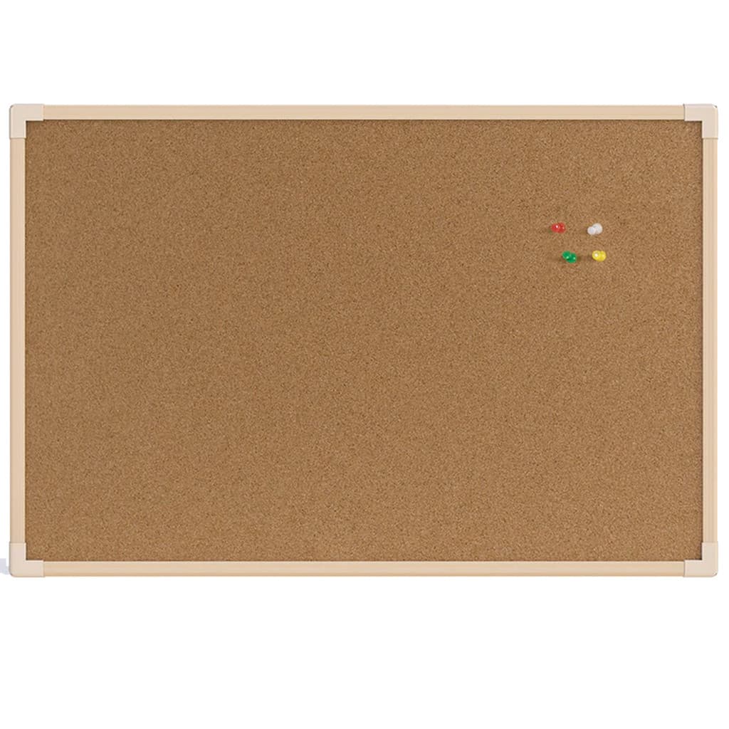 Quadro Aviso Cortiça Moldura Mdf Pinus 90x60cm Stalo + 50 Alfinetes