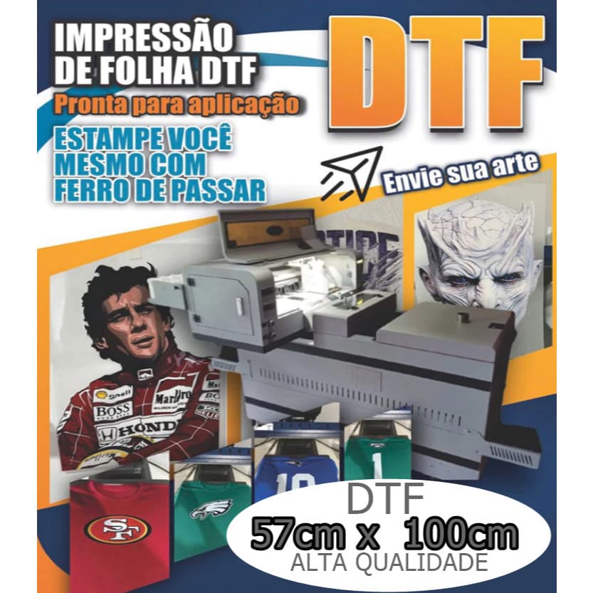 Impressão Dtf Têxtil digital metro 57cm X 1 metro ou A3 28cm x 42cm