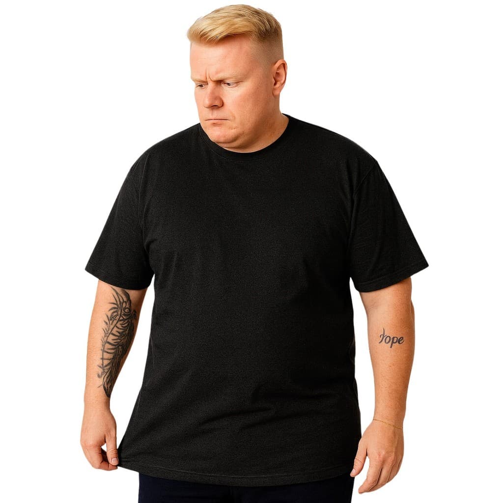 Camiseta Oversized Masculina Plus Size T-Shirt Básica Estilo Streetwear Confortável