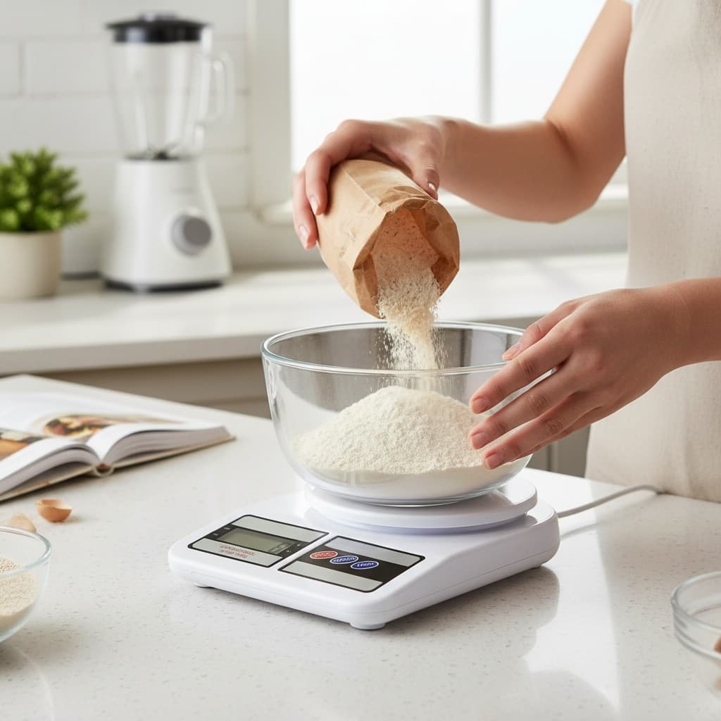 Balança Digital de Cozinha Alta Precisão Capacidade 10kg Display LCD Função Tara