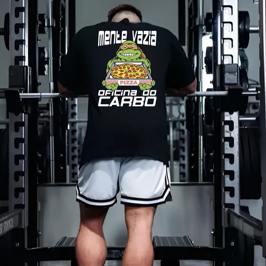 Camiseta Camisa Oversized Academia Mente Vazia Streetwear Grande Algodão Treino Musculação