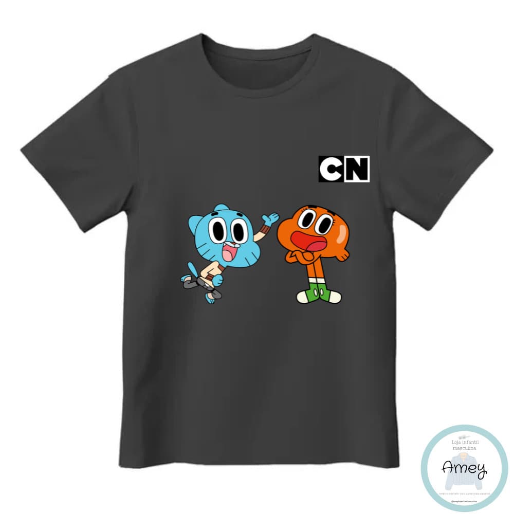 Camiseta Camisa Blusa Infantil Gumball algodão 100%
