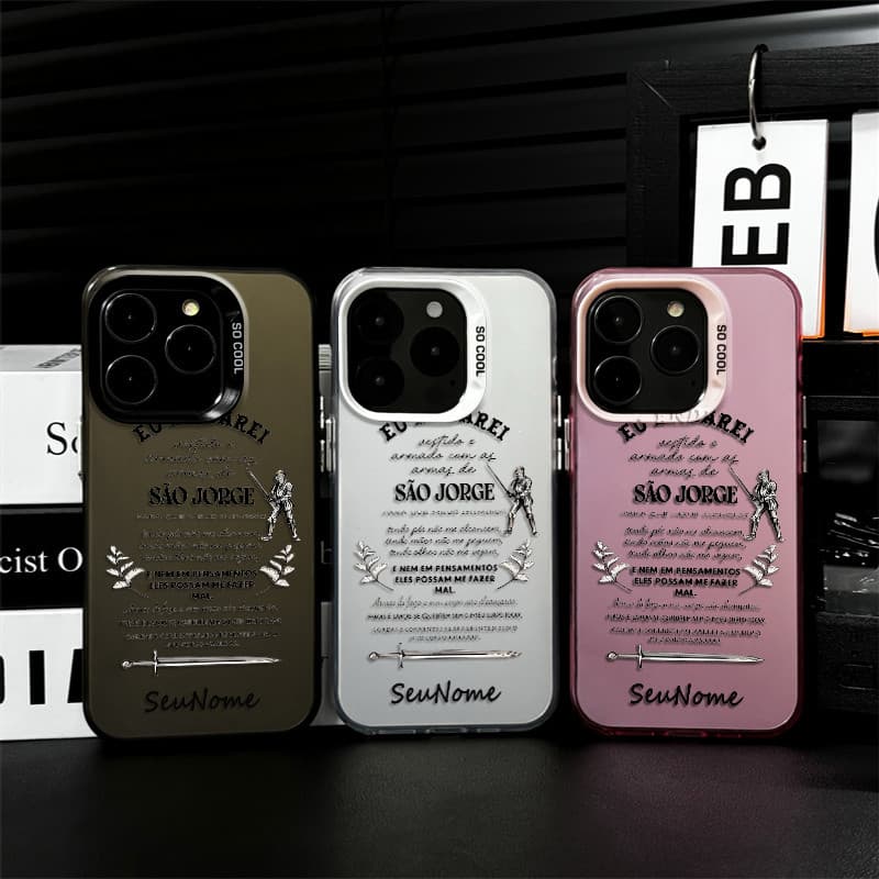 Capinha de celular personalizada anti impacto De São Jorge para Samsung Galaxy A15 A03 A35 A12 A32 A54 Core 5G Capinha