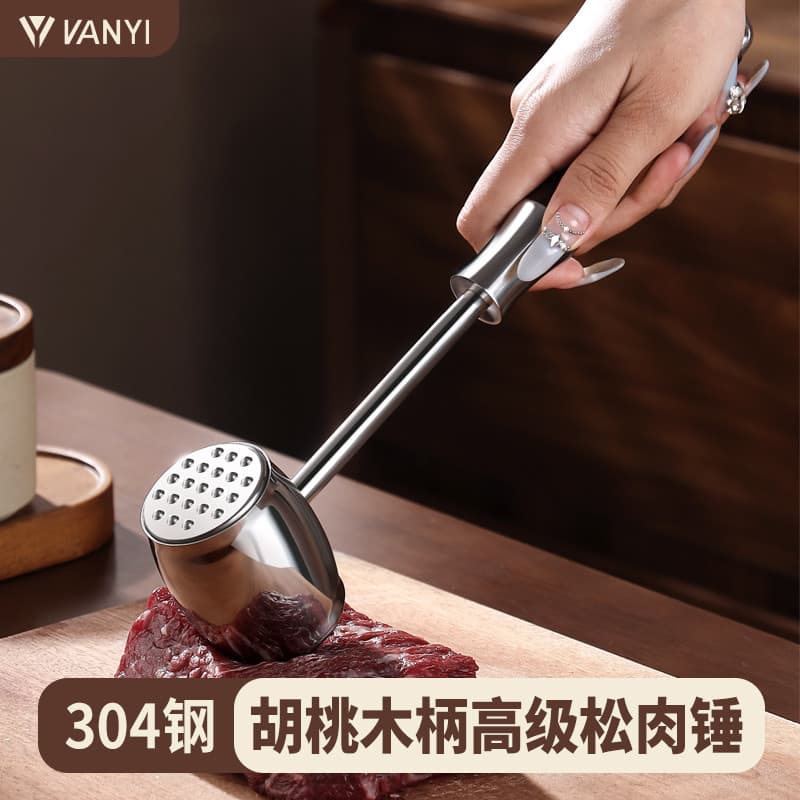 304 bife de aço inoxidável dedicado carne martelo solto carne agulha solta martelo carne batendo martelo fivela inserção