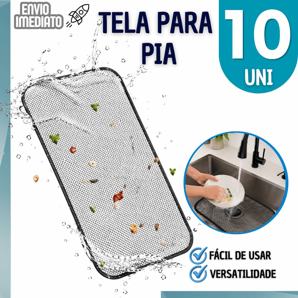 Tela Para Pia Tipo Ralinho Japonês Retangular Para Cozinha Restaurantes - Evita Barata Inseto Entupimento Evita Sujeira