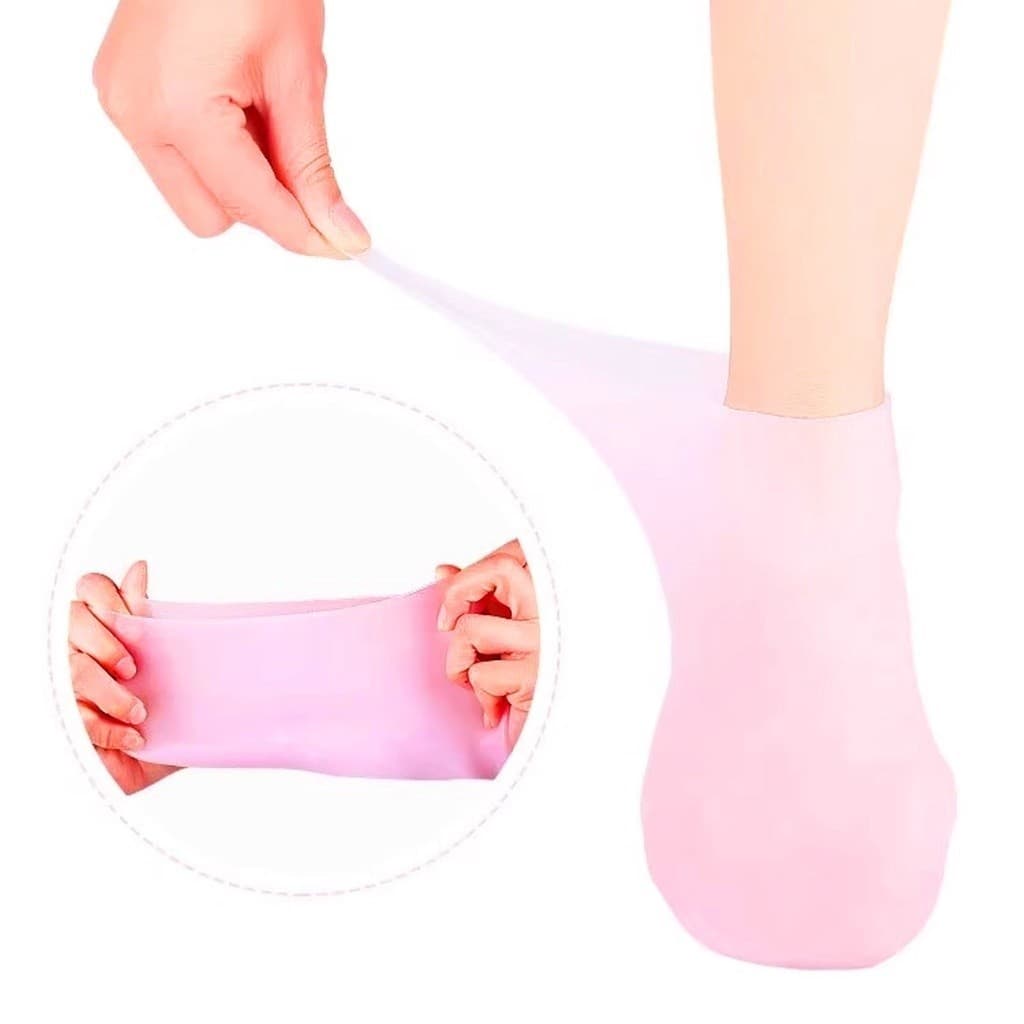 Meias De Silicone Para O Cuidado Dos Pés Gel Hidratante Anti-Rachaduras Removedor De Pele Morta