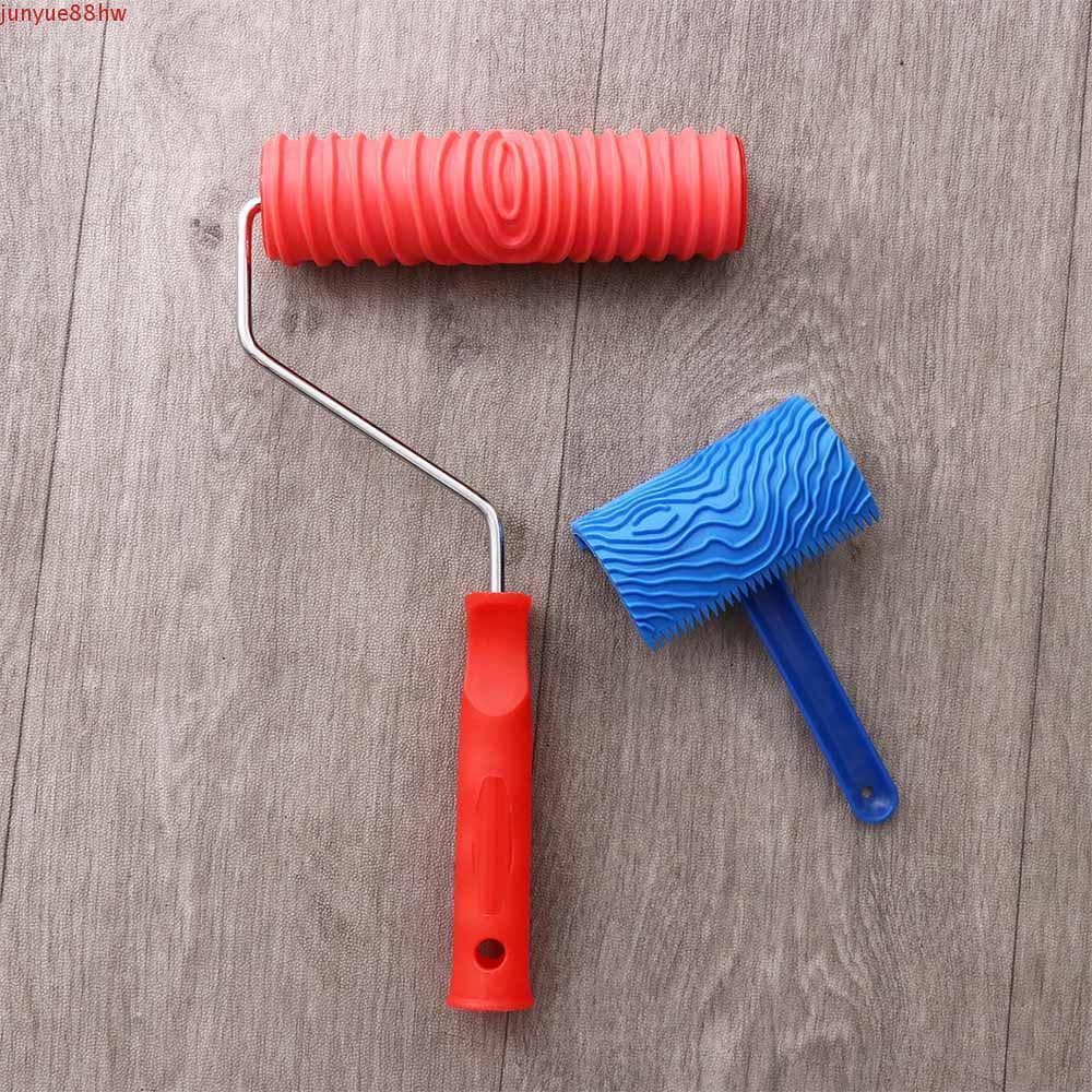 Rolo De Pintura JUNYUE , Pincel De Rolamento Empaista De Padrão , Ferramenta De Granulação Durável De Borracha Em Relevo