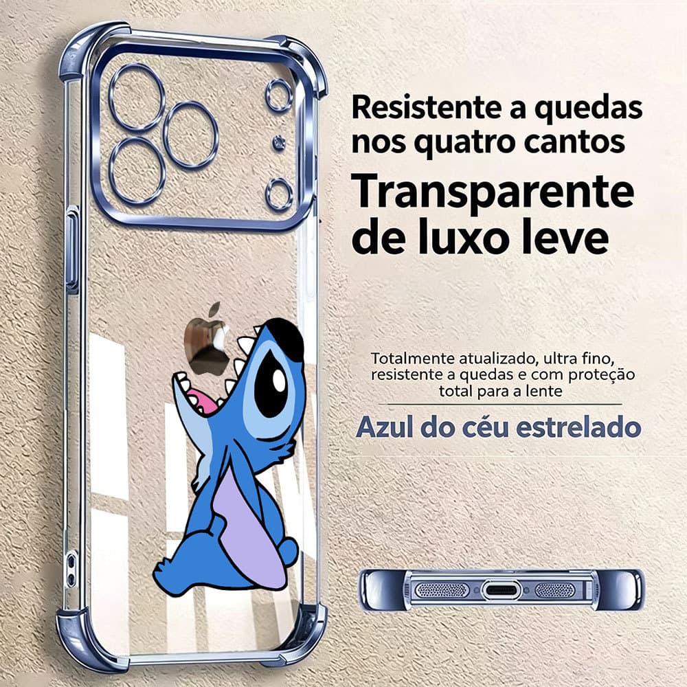 Creative Stitch Capa Capinha For iPhone 16 15 14 Plus 13 12 11 Pro Max 2 IN 1 Four-corner Anti-drop