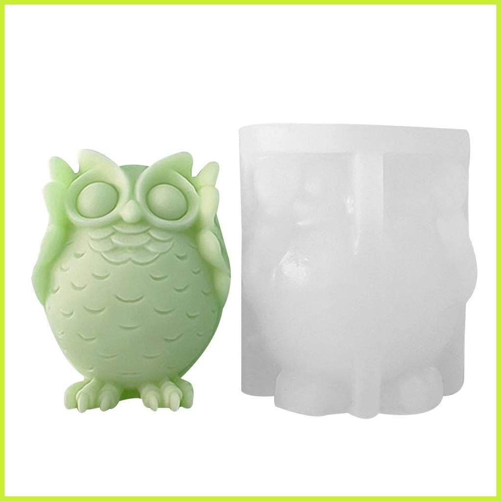 Molde De Vela De Coruja , Silicone Flexível , Reutilizável , Barra De Sabão , Antiaderente Fundição De Resina Para acebn