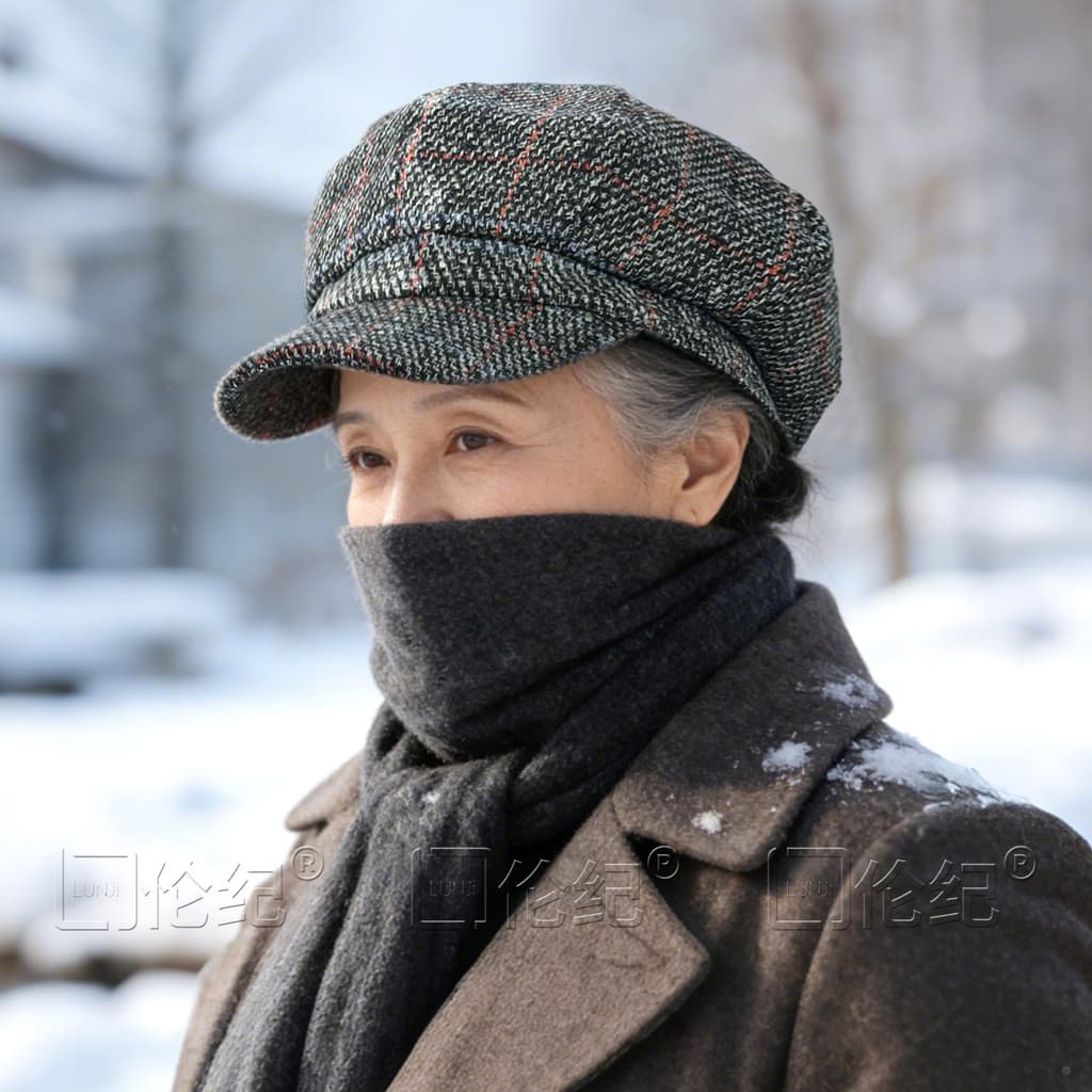 Chapéu octogonal mãe adequado para mamãe chapéu inverno novo estilo senhoras mais de 50 60 anos de idade Popular moda ch