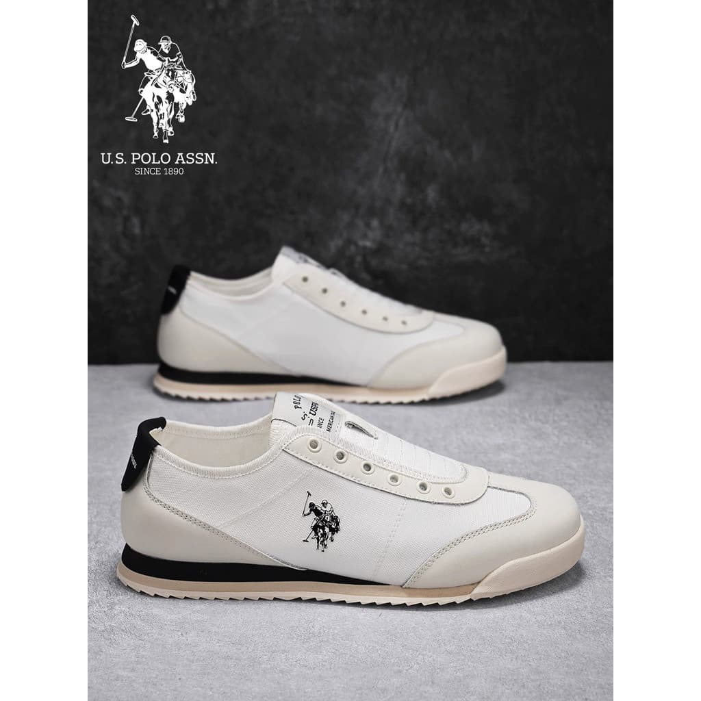 USPOLO.ASSN.Forrest Gump Sapatos Masculinos 2026 Novo Estilo Super Quente Verão Respirável Homens Sapatos Casuais Branco