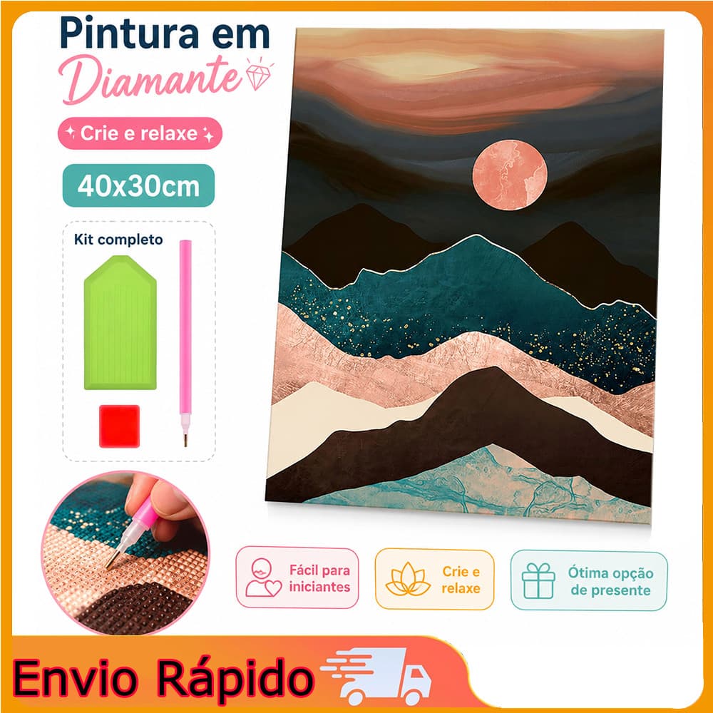 Pintura de diamante quadrado 5d-40x30cm dourado Yamagawa DIY pintura diamante