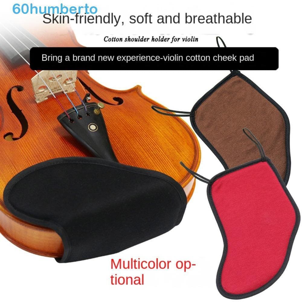 Almofada De Descanso De Queixo Para Violino HUMBERTO , Algodão Ombro De , Capa Macio Preto/Vermelho