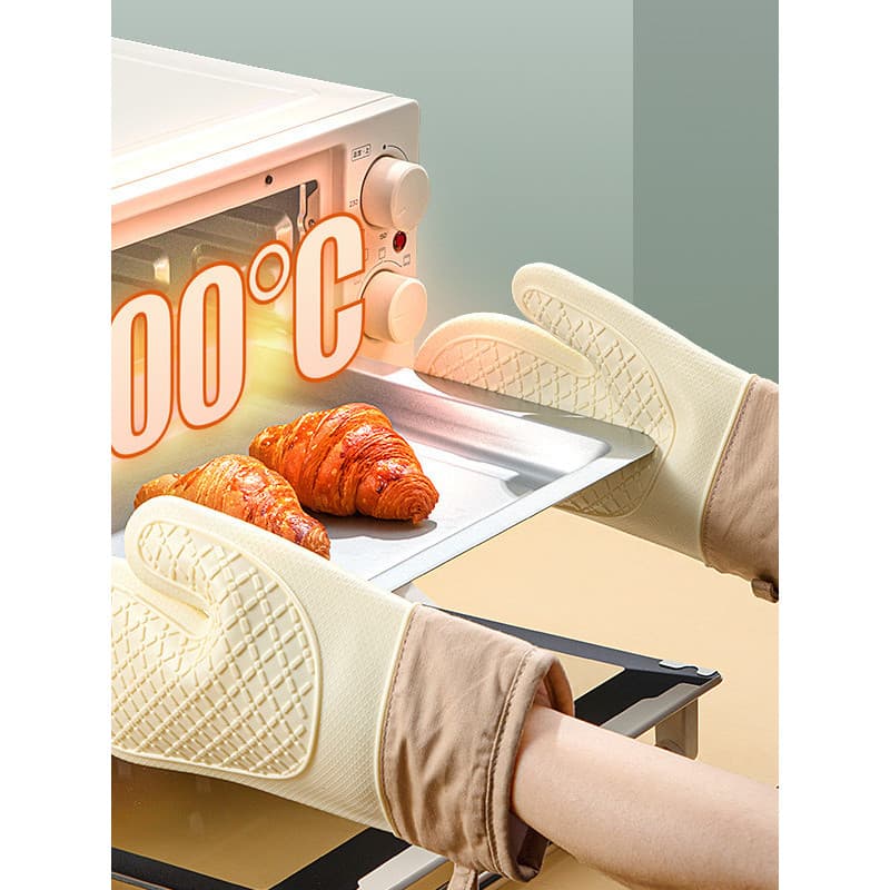 Luvas de isolamento térmico de Silicone engrossado antiderrapante resistente a altas temperaturas luvas de forno cozimen