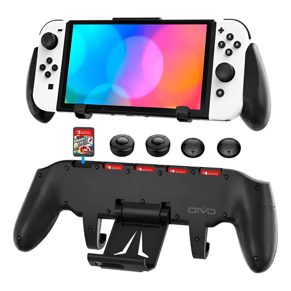 Suporte Case Switch e Switch OLED Grip de mão com suporte ajustável Assimétrico Oivo Punho De Mão Ergonômica