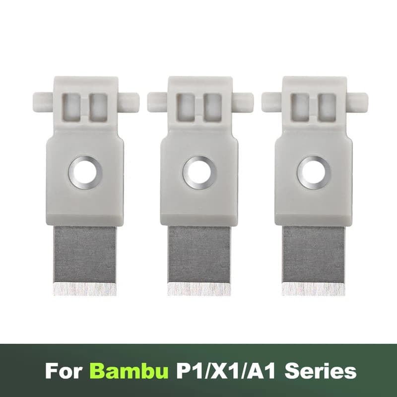 Para impressora 3D Bambu Lab, 3 peças de raspador/cortador de cabeçote de ferramenta, universal para as séries X1/P1, A1