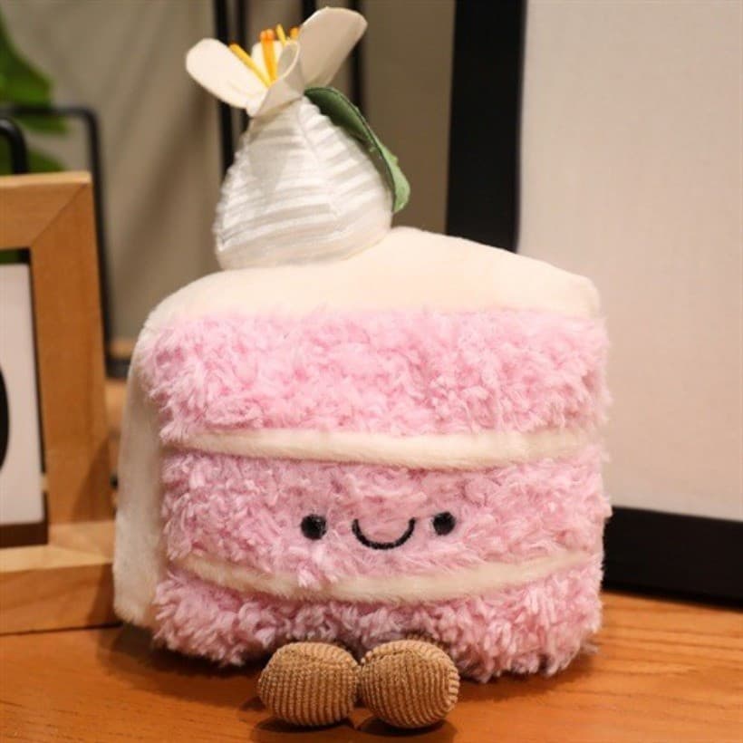 Super Macio Toque Corte Taro Bolo Fatia Brinquedo De Pelúcia Engraçado Boneca Casa Quarto Decoração Aniversário Presente