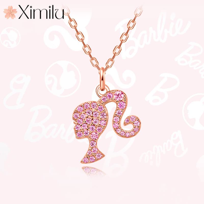 ❤ Design exclusivo rabo de cavalo menina pingente rosa cristal borla colar feminino nicho design novo estilo jóias