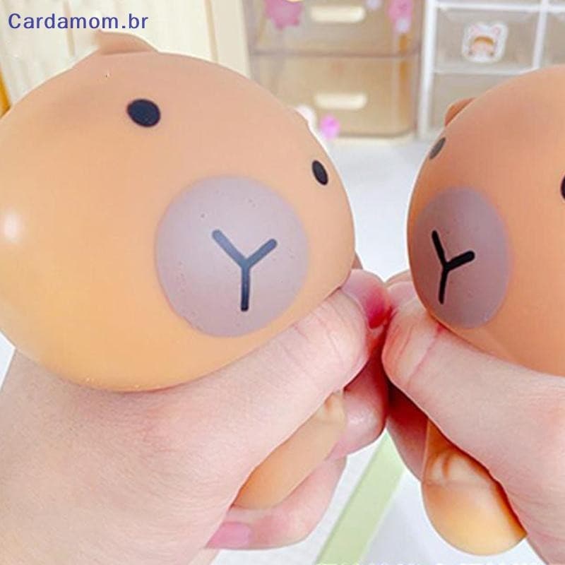 { CARDA } Bonito Dos Desenhos Animados Capivara Mochi Beliscando Brinquedo Mole Recuperação Lenta Dpressão Brinquedos Li