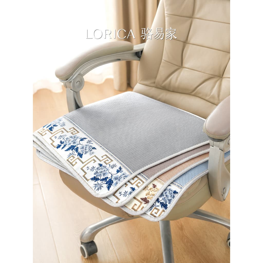 Luoyijia Almofada de seda gelada Four Seasons Cadeira Universal Cool Mat Almofada Escritório Sedentária Almofada legal A