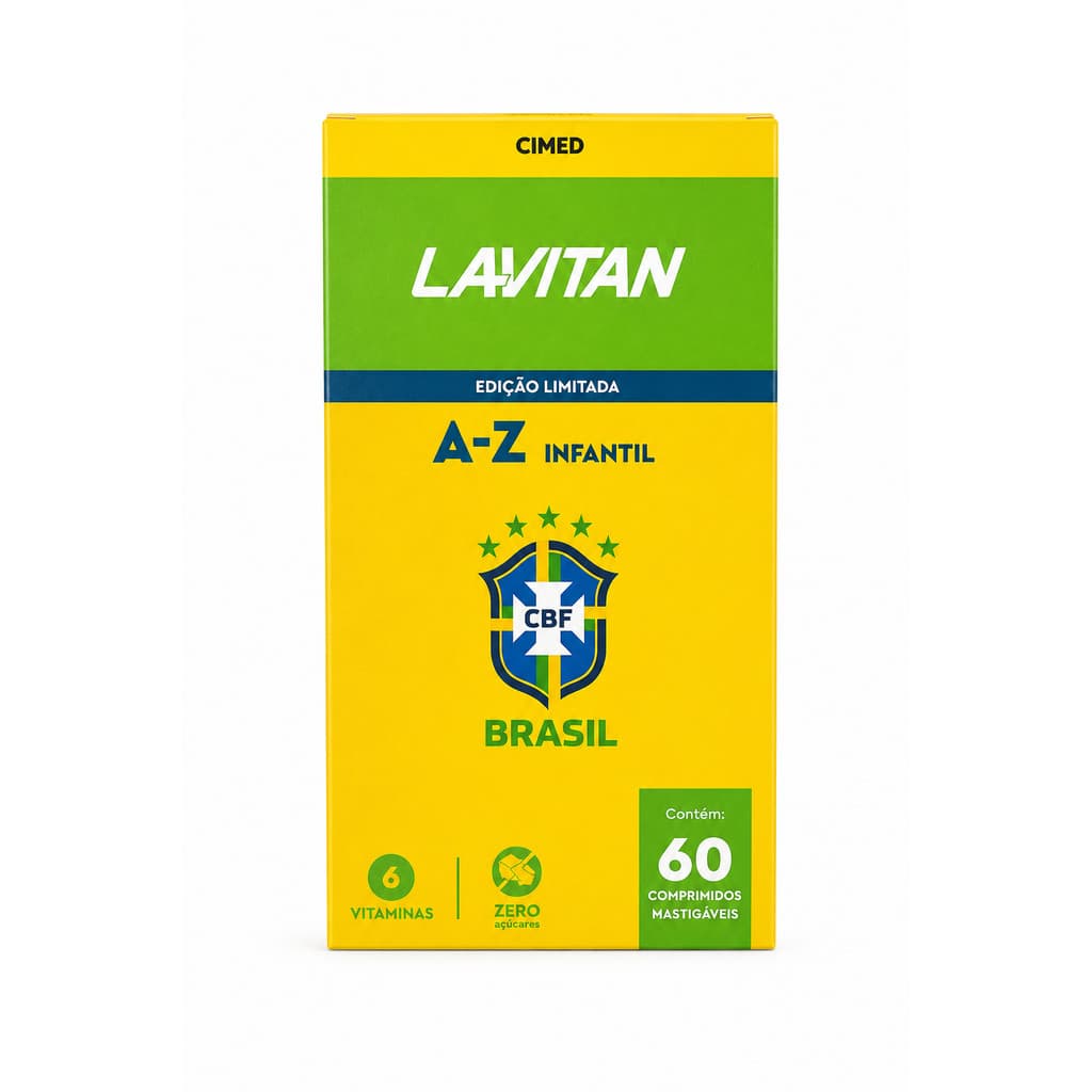 Lavitan A-Z Infantil Brasil 60 Mastigáveis Zero Açúcar | Vitaminas para Crianças