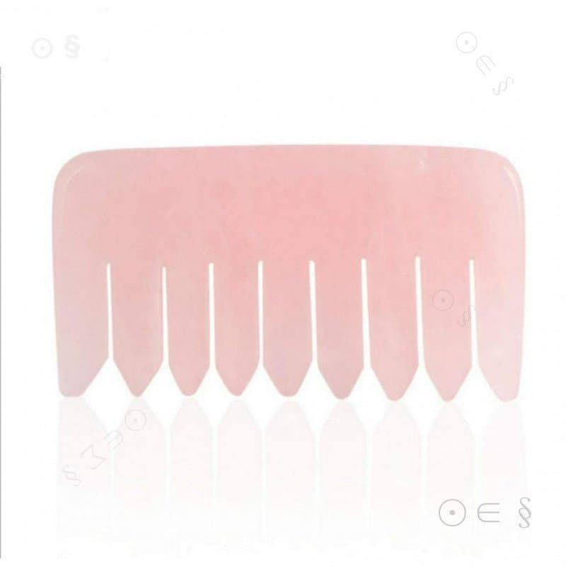 Ferramenta de Massagem Gua Sha em Quartzo Rosa, Pente Guasha para Massagem na Cabeça, para Cuidados de Saúde, Beleza e R