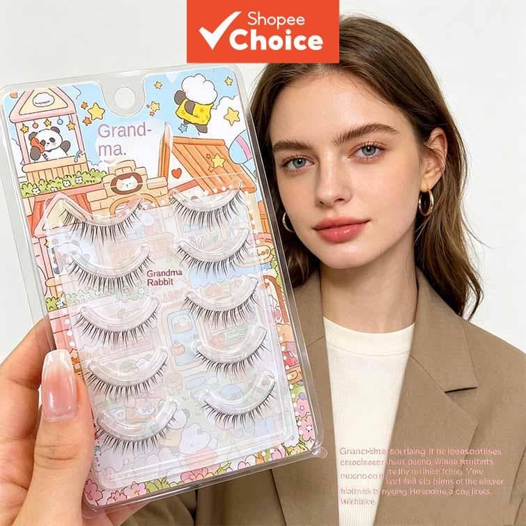 Pestanas inferiores de cabelo de coelho YHES M118, haste transparente de 7 mm, cílios postiços naturais estilo tailandês