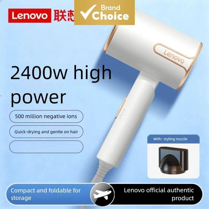 Secador de cabelo profissional Lenovo C2M: alta potência, aquecimento rápido, ajustes quentes e frios, tecnologia de
