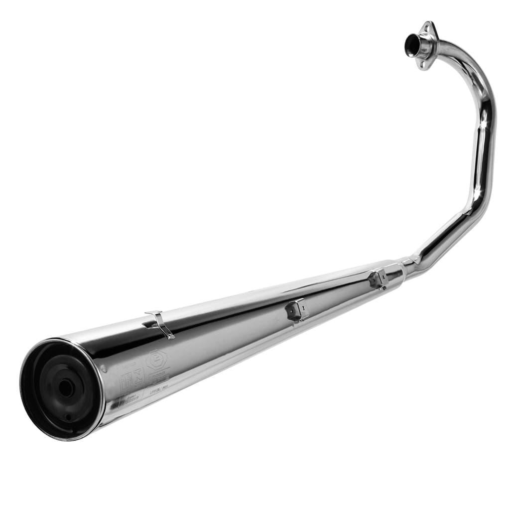 Escapamento Cromo Forte Modelo Original Moto Compatível Titan 150 Ks/es 2005 2006 2007 2008 Cromado