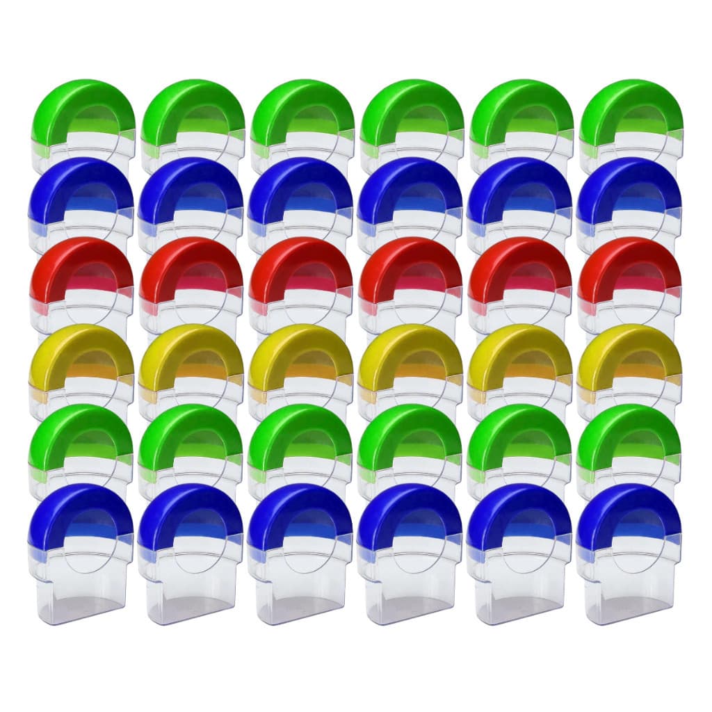 Kit 36 Comedouros Canário Roller Meia Lua Gaiola E Viveiro Ornamental