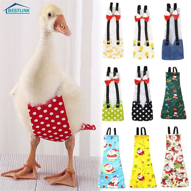 Fraldas reutilizáveis e laváveis Bestlink2 para patos, gansos e galinhas, equipadas com acessórios de laço RAY7 X5HN 8BM
