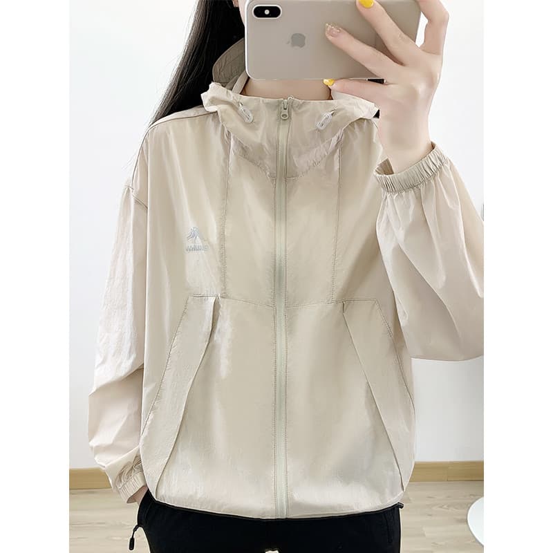 Roupas femininas de secagem rápida verão ultra-fino ultra-leve respirável protetor solar roupas esportes ao ar livre cam