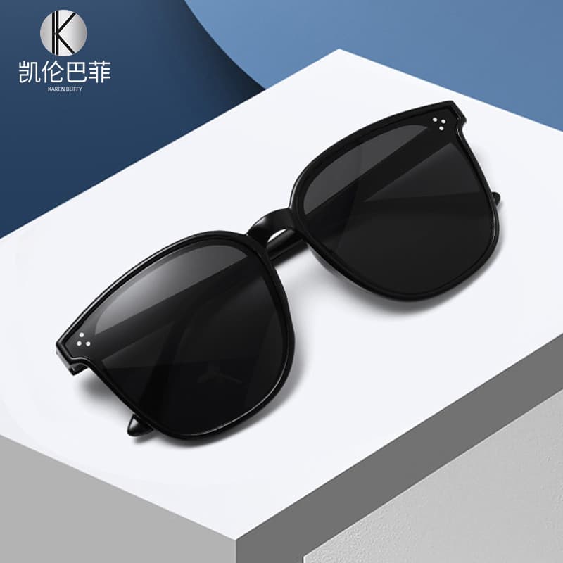 Gm óculos de sol masculino feminino nível sentir pequeno três pontos preto rua tiro moda Tik Tok mesmo estilo grande qua