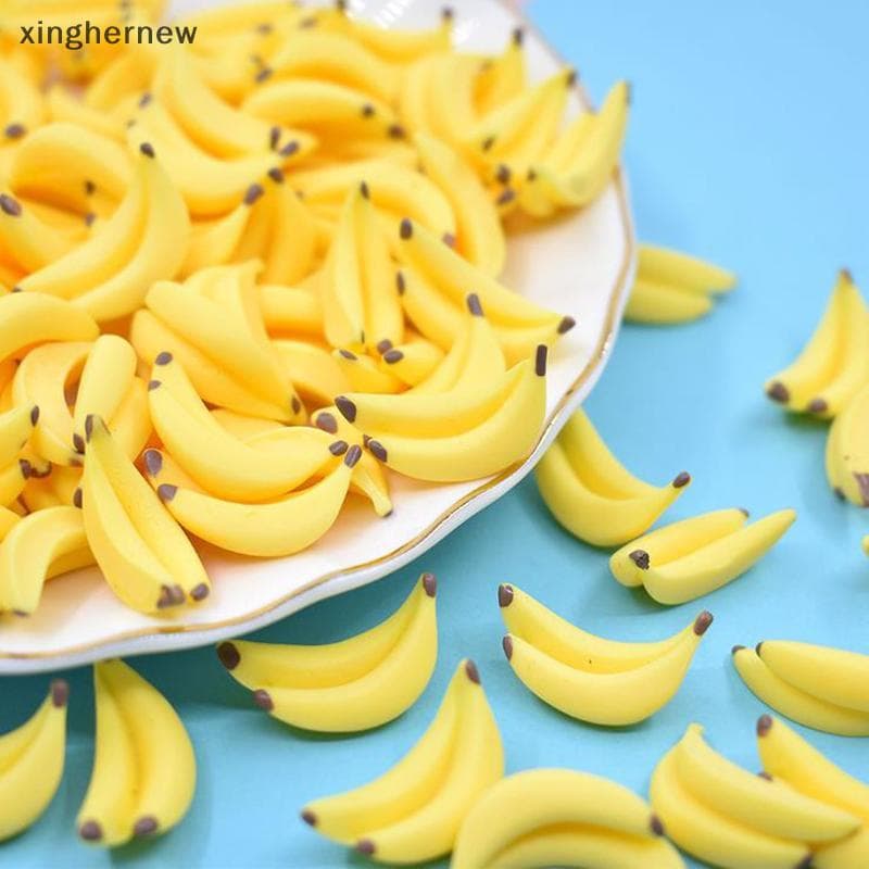 xinghernew 10 Peças 1 : 12 Casa De Bonecas Em Miniatura Frutas Banana Acessórios De Comida Brinquedos XHW