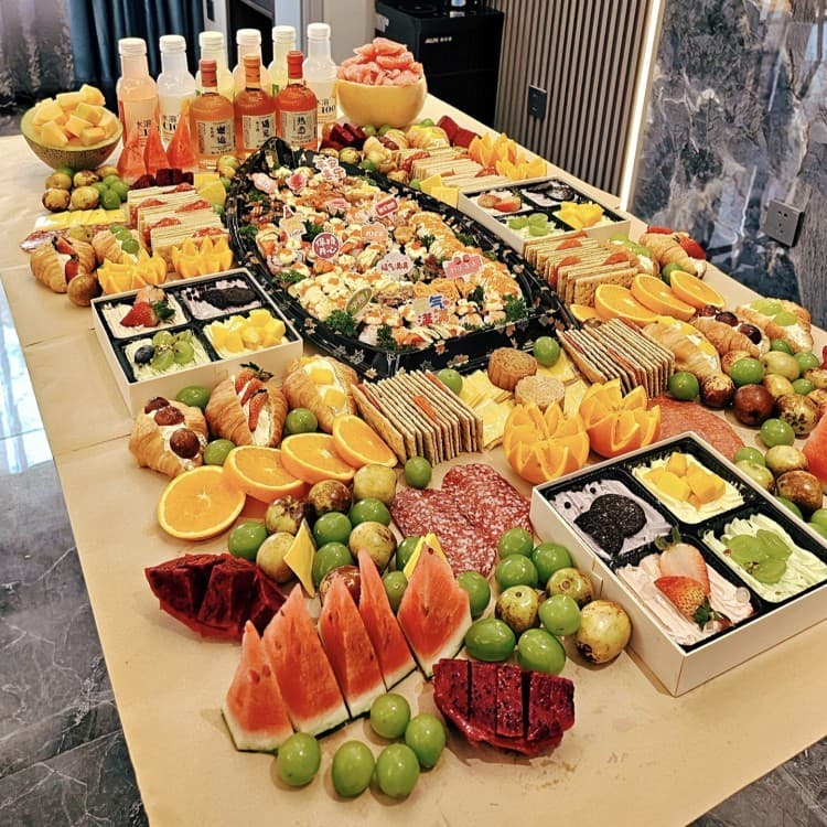 Toalha de mesa descartável de papel Kraft para festa de jantar de ano novo chinês, produto comestível, especial, à prova