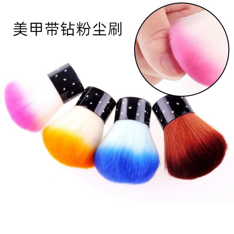 Conjunto de ferramentas de Manicure suprimentos cabeça redonda escova limpeza poeira cabelo macio maquiagem profissional